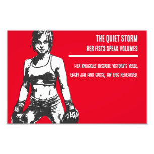 Foto Arte de Motivação para Lutadoras: The Quiet Storm