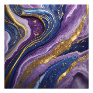 Foto Arte de Muro de Canvas de luxo Roxo, Azul e