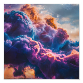 Foto Arte de Nebulosa Espacial Abstrata - Cósmica Color