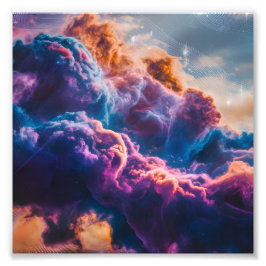 Foto Arte de Nebulosa Espacial Abstrata - Cósmica Color