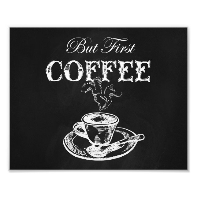 Foto Arte de Parede de Café Quadro Negro (Frente)