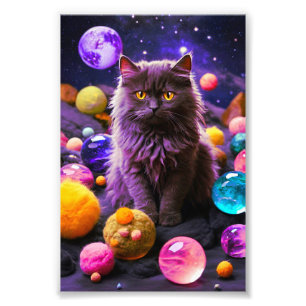 Foto Arte de Parede de Gato Fofo Decoração