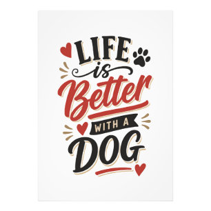 Foto Arte de Parede para Amantes de Cachorros - A Vida 