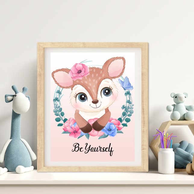 Foto Arte de Parede para Berçário de Animais Seja Você  (Be Yourself Animal Nursery Wall Art)