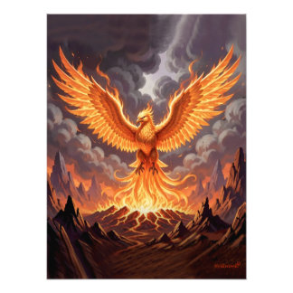 Foto Arte de Parede Tríptico Phoenix Majestique