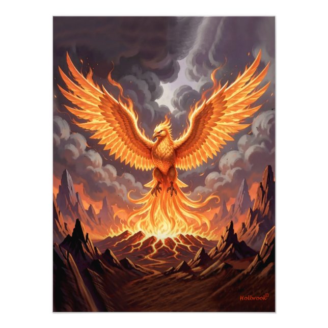 Foto Arte de Parede Tríptico Phoenix Majestique (Frente)