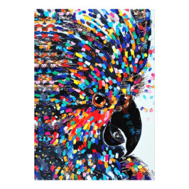 Foto Arte de Parede Tropical de Aves Vibrante em Expres