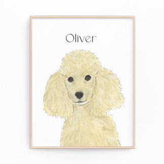 Foto Arte de Poodle de Ouro Blonde Personalizada