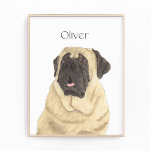 Foto Arte de Retrato Mastiff Personalizada