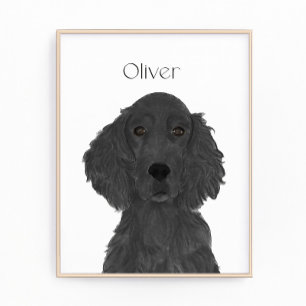 Foto Arte de Retriever Revestida Simples Personalizada