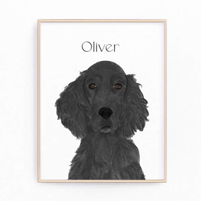 Foto Arte de Retriever Revestida Simples Personalizada (Criador carregado)