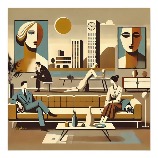 Foto Arte de Sala de Estar de Design de Interiores de M (Frente)