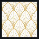 Foto arte deco, bela, padrão do ventilador, ouro, branc<br><div class="desc">art deco,  lindo,  padrão de fãs,  ouro,  branco,  vintage,  era 1920,  elegante,  chic,  vintage</div>
