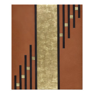 Foto Arte Deco Em Dourado E Tan