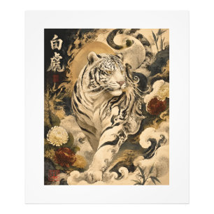 Foto Arte do Guardião do Tigre Branco Mitologia Japon