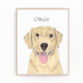 Foto Arte do Labrador Amarelo