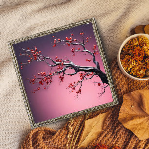 Foto Arte em árvore de flores de cereja rosa vibrante