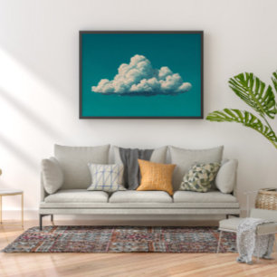 Foto Arte em nuvem minimalista para espaços residenciai