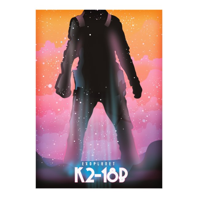 Foto Arte espacial do exoplaneta K2-18b (Frente)
