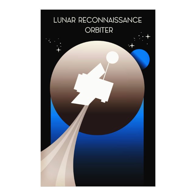Foto Arte Espacial do Orbitador de Reconhecimento Lunar (Frente)
