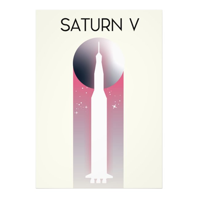 Foto Arte Espacial Saturno V Apollo (Frente)