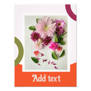 Foto Arte Floral Cor-de-Rosa e Laranja