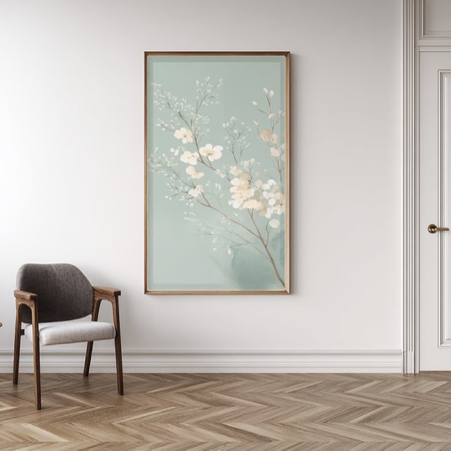 Foto Arte Floral Japandi Minimalista para Parede (Criador carregado)