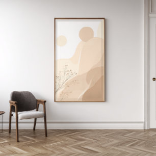 Foto Arte Floral Japandi Zen para Parede   Impressão Ve