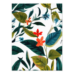 Foto Arte Floral Tropical Vibrante - Um Espalhamento do