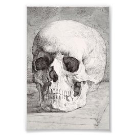 Foto Arte Gráfica de Caveira: Design de Tinta Minimalis
