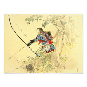 Foto Arte japonesa - um samurai com um Longbow e as