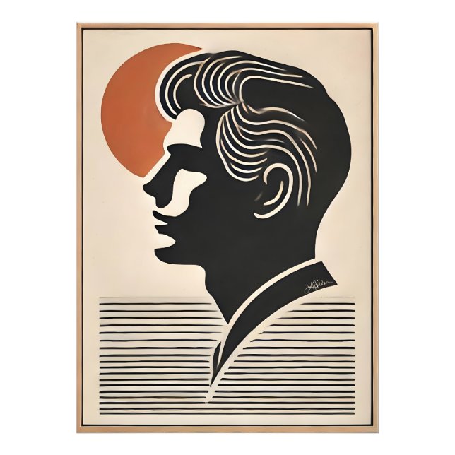 Foto Arte Moderna de Meados do Século Ele Segue o Sol (Frente)