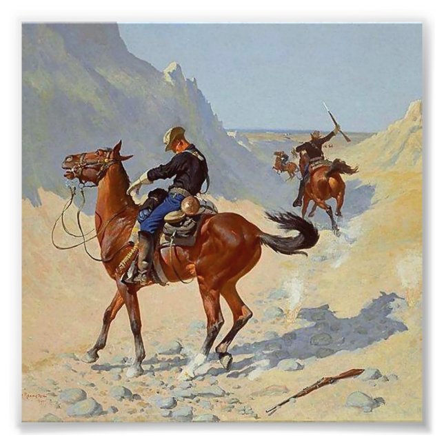 Foto Arte Ocidental de Frederic Remington “A Guarda Ava (Frente)