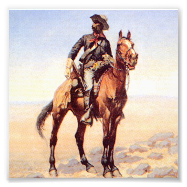 Foto Arte Ocidental de Frederic Remington “Cavaleiro Ne (Frente)