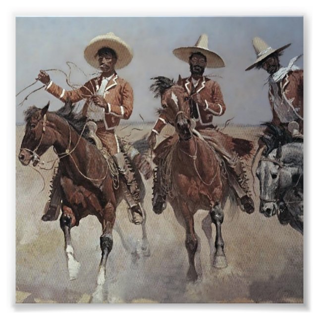 Foto Arte Ocidental de Frederic Remington “Cavaleiros M (Frente)