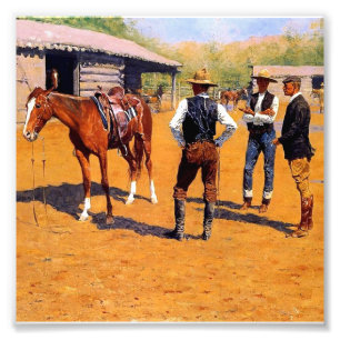 Foto Arte Ocidental de Frederic Remington “Comprando Pô