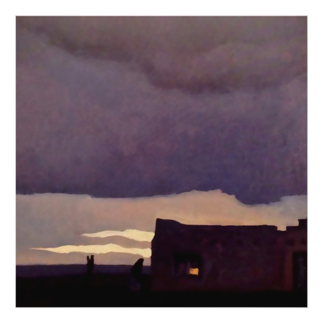 Foto Arte Ocidental “Tarde de Tarde” por Maynard Dixon (Frente)