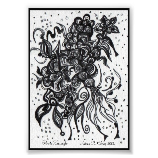 Foto Arte original do Impressão ACEO 4x5. Flor (Frente)