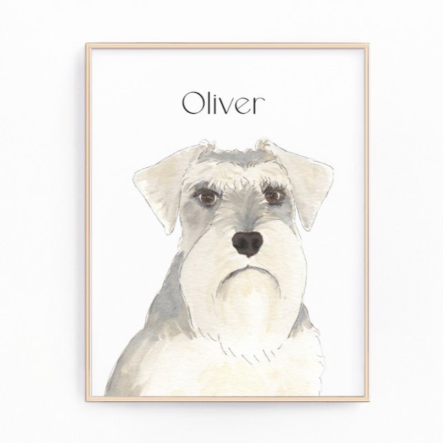 Foto Arte personalizada do Schnauzer de Cinzas e branco (Criador carregado)