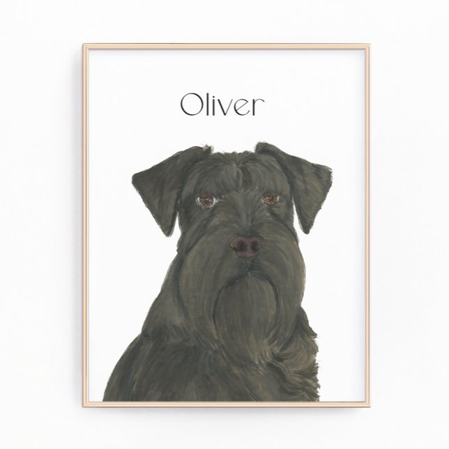 Foto Arte personalizada do Schnauzer Negro (Criador carregado)