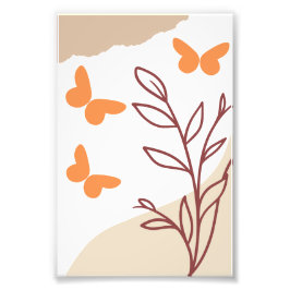 Foto arte simples de parede com borboletas