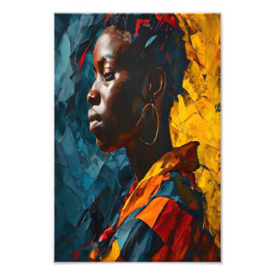 Foto Arte vibrante com Abstrato retrato a negrito