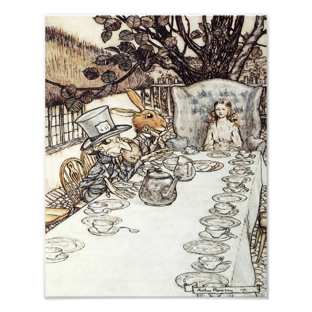 Foto Arthur Rackham, 1907, Impressão do "The Mad Tea Pa (Frente)