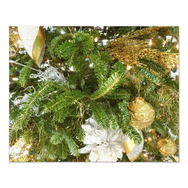 Foto Árvore de Natal Prata e Dourada I Feriado (Frente)