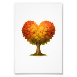 Foto Árvore de outono em forma de coração