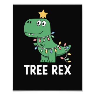 Foto Árvore Divertida Rex Natal Dinossauro Festa Piada