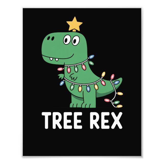 Foto Árvore Divertida Rex Natal Dinossauro Festa Piada (Frente)