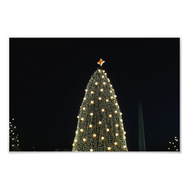Foto Árvore Nacional de Natal e Monumento a Washington  (Frente)
