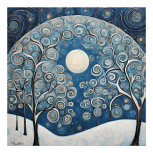 Foto Árvores de inverno de neve