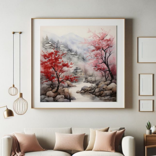 Foto Árvores Vermelhas sobre o rio (Criador carregado)